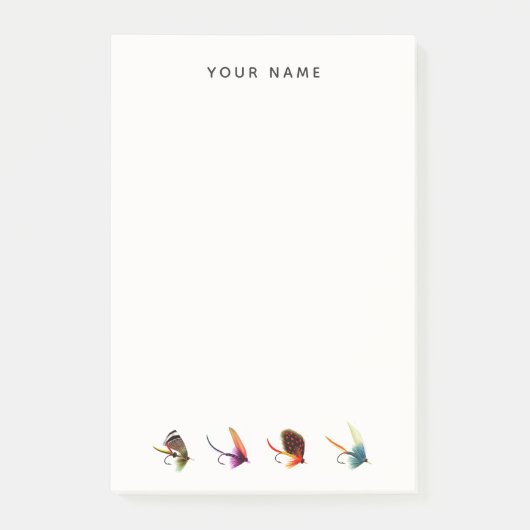 Vintage Fischfangfische Post-it Klebezettel (Vorderseite)