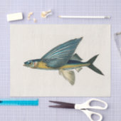 Vintage Fischfarbe Seidenpapier (Handwerk)