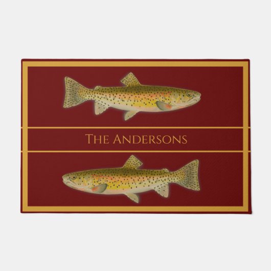 Vintage Fischforelle Fußmatte (Vorderseite)