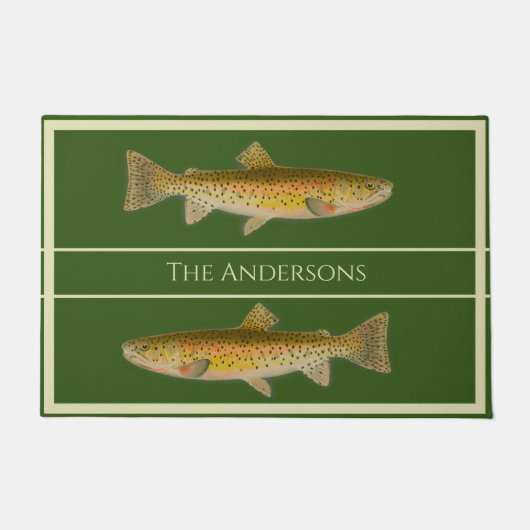 Vintage Fischforelle Fußmatte (Vorderseite)