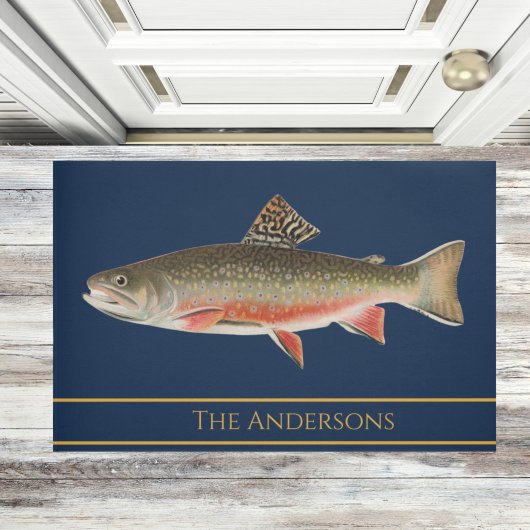 Vintage Fischforelle Fußmatte