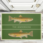 Vintage Fischforelle Fußmatte