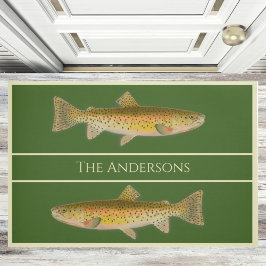 Vintage Fischforelle Fußmatte