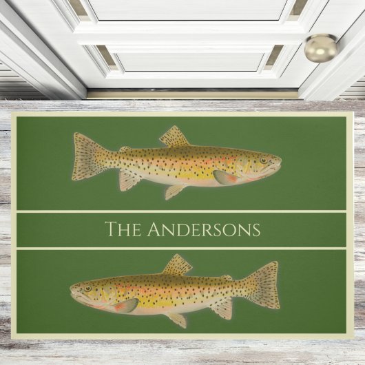 Vintage Fischforelle Fußmatte