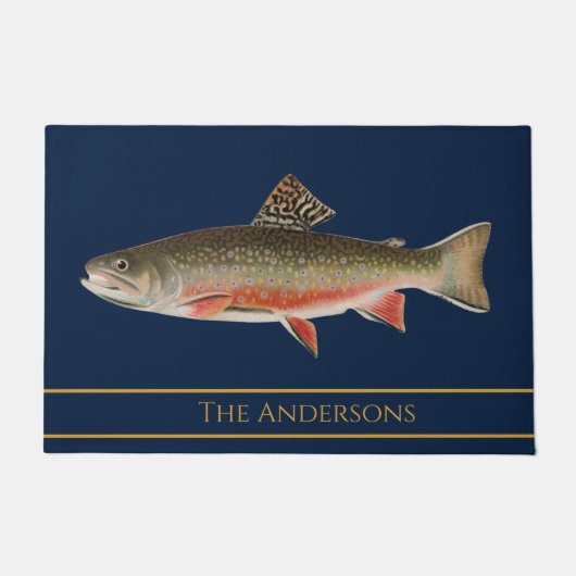 Vintage Fischforelle Fußmatte (Vorderseite)