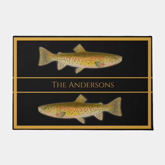 Vintage Fischforelle Fußmatte (Vorderseite)