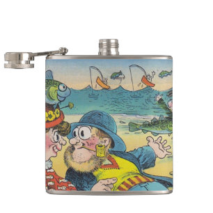 Vintage Fischhut Beim Angeln Spaß Mitbringsel Flas Flachmann