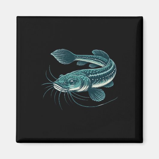 Vintage-Fischkunstwerk Wandelwels  Magnet (Vorne)