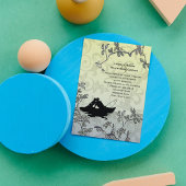 Vintage Fischliebhaber Blauer Hochzeitstag Einladung