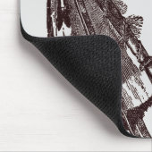 Vintage Fischlockere mit Federn Mousepad (Ecke)