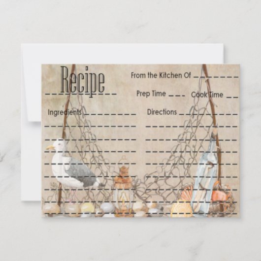 Vintage Fischrezeptkarte (Vorderseite)