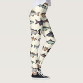 Vintage Fischzeichnungen, nahtlos. Leggings (Rechts)