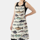 Vintage Fischzeichnungen, nahtlos. Schürze (InSitu)