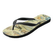 Vintage Fish Scientific Fishing Art Badesandalen (Schrägansicht)