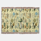 Vintage Fish Scientific Fishing Art Decke (Vorderseite)