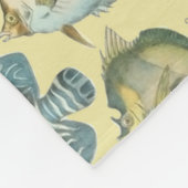 Vintage Fish Scientific Fishing Art Fleecedecke (Ecke)