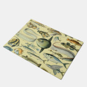Vintage Fish Scientific Fishing Art Fußmatte (Schrägansicht)