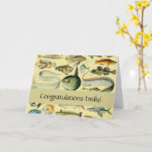 Vintage Fish Scientific Fishing Art Karte (Gelbe Blume)