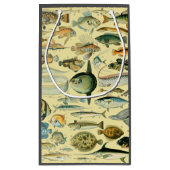 Vintage Fish Scientific Fishing Art Kleine Geschenktüte (Rückseite)