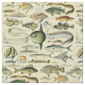 Vintage Fish Scientific Fishing Art Stoff (Nahaufnahme)