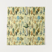 Vintage Fish Scientific Fishing Art Wandteppich (Vorderseite (Horizontal))