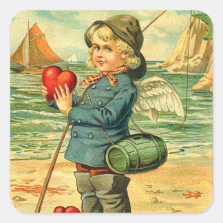 Vintage Fisherman Valentine Stickers