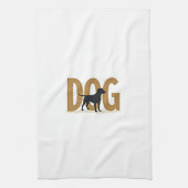 Vintage Fitness Lifestyle Husky Workout Dog Cartoo Geschirrtuch (Vertikal)