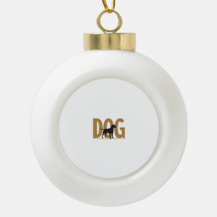 Vintage-Fitness-Lifestyle-Husky-Workout-Hund-Carto Keramik Kugel-Ornament