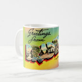 Vintage FL Postkarte Kaffeetasse (Vorderseite Links)