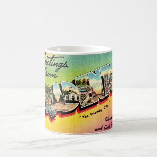 Vintage FL Postkarte Kaffeetasse (Mittel)