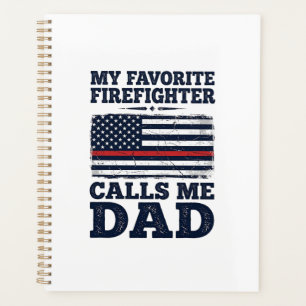 Vintage-Flag-Shirt-Design für Feuerwehrmann-Vater_ Planer