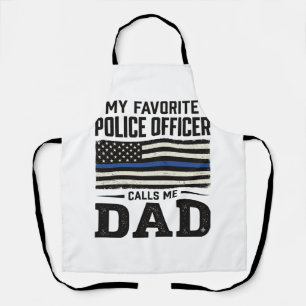 Vintage-Flag-Shirt-Design für Polizeibeamter-Vater Schürze
