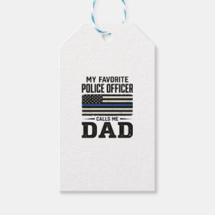 Vintage-Flag-Shirt-Design für Polizistenvater_1 Geschenkanhänger