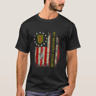 Vintage Flagge 1. Infanterieabteilung Veteranen Ta T-Shirt
