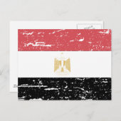 Vintage Flagge Ägyptens Postkarte (Vorne/Hinten)
