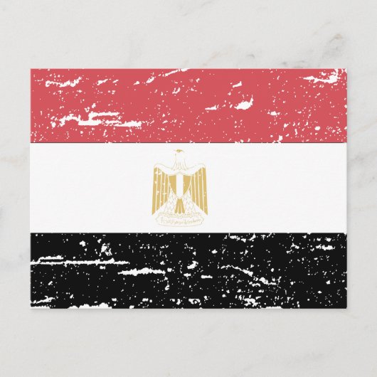 Vintage Flagge Ägyptens Postkarte (Vorderseite)