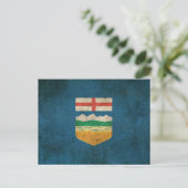 Vintage Flagge Albertas Postkarte (Stehend Vorderseite)