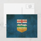 Vintage Flagge Albertas Postkarte (Vorne/Hinten)