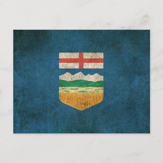 Vintage Flagge Albertas Postkarte (Vorderseite)