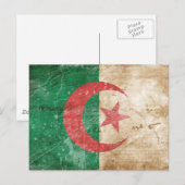 Vintage Flagge Algeriens Postkarte (Vorne/Hinten)