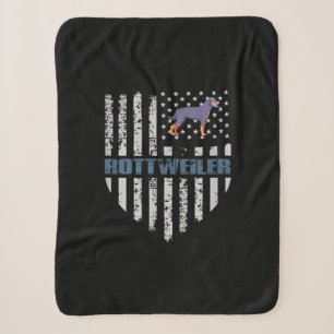 Vintage Flagge Amerikaner Rottweiler lustig und Ni Sherpadecke