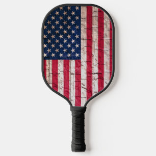 Vintage Flagge Amerikas Pickleball Schläger