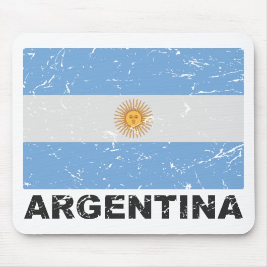 Vintage Flagge Argentiniens Mousepad (Vorne)