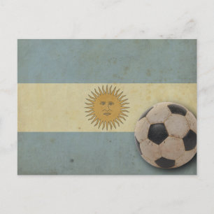 Vintage-Flagge Argentiniens Postkarte