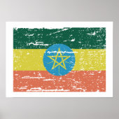 Vintage Flagge Äthiopiens Poster (Vorne)