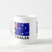 Vintage Flagge Australiens Kaffeetasse (Vorderseite Links)