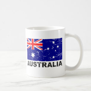 Vintage Flagge Australiens Kaffeetasse