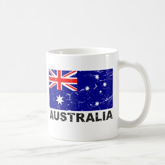 Vintage Flagge Australiens Kaffeetasse (Rechts)