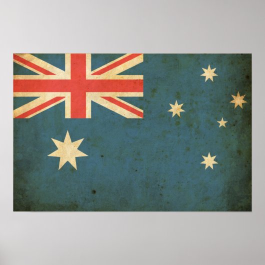 Vintage Flagge Australiens Poster (Vorne)