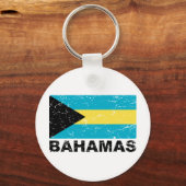 Vintage Flagge Bahamas Schlüsselanhänger (Vorderseite)
